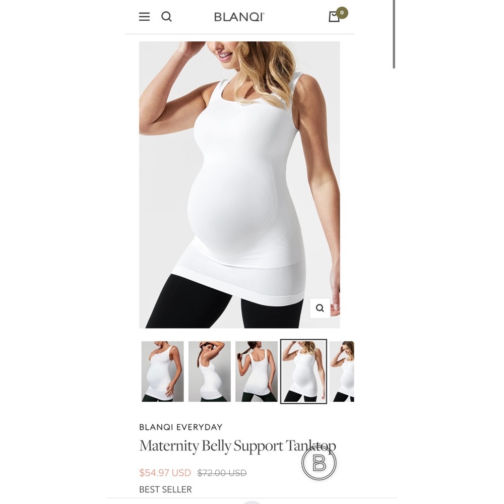 BLANQI EVERYDAY, Maternity Belly Support Tanktop, Small